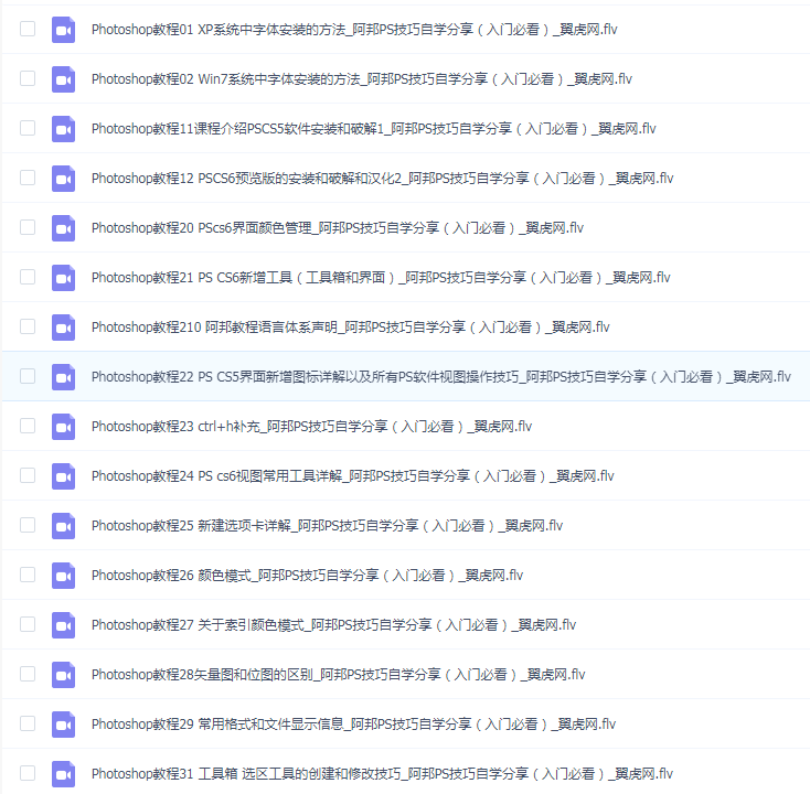 翼虎网-阿邦PS入门教程
