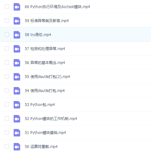 python从入门到精通视频(全60集)马哥Python未压缩版