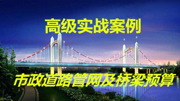 高级实战案例-市政道路管网及桥梁预算
