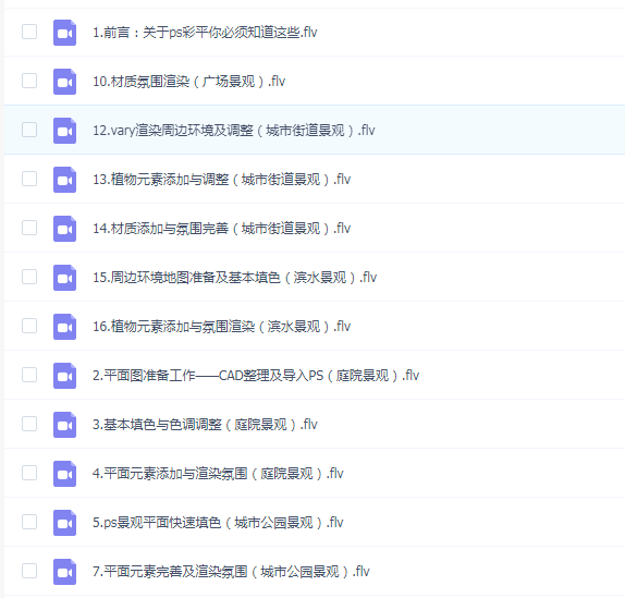 PS国外小清新景观平面图表现