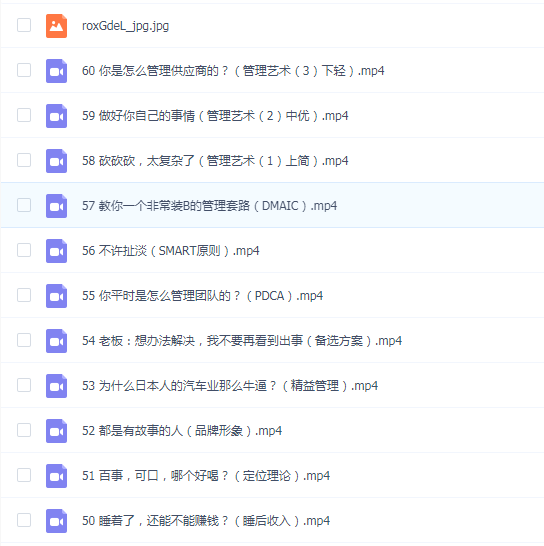 60堂财经MBA课程(完结)