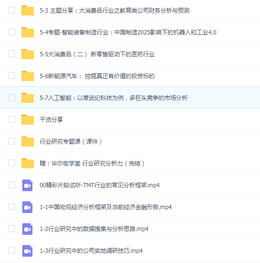 职问 行业研究专题课(赠华尔街学堂 行业研究分析力)
