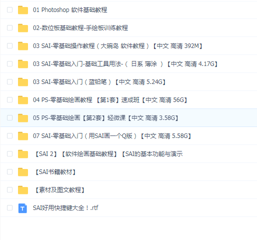 板绘入门【零基础入门】(PS-SAI软件基础 软件绘画基础)
