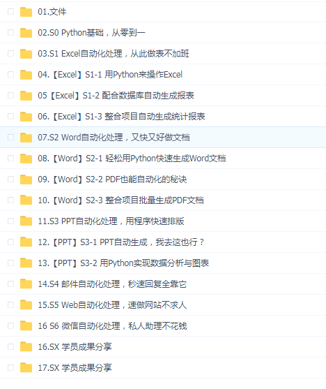 完结 101 用Python自动办公,做职场高手(完结)