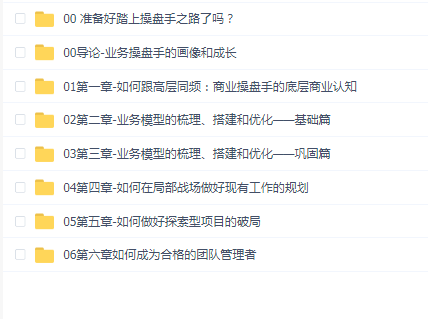 商业操盘手培养计划 2020