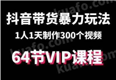 1人1天制作300个视频高级暴力玩法(从未公开过)轻松月入10万+(原价698)