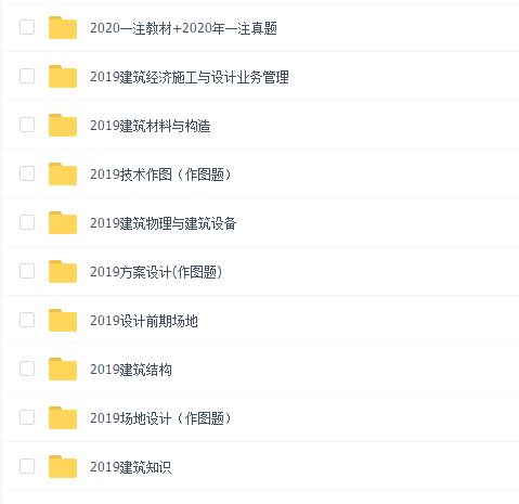 环球网校2019年一级注册建筑师资料