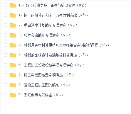 总工专项技能必备班(完结)