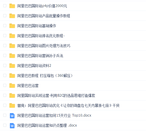 阿里巴巴国际站教程体系(价值2000元)