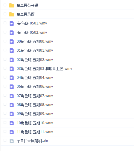 牟真民 第五期 角色原画教程 21.76G