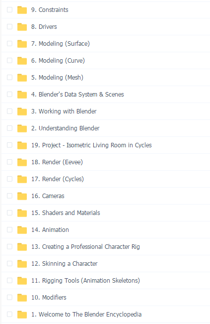 Blender 2.8百科全书教程47.4GBThe Blender 2.8 Encyclopedia
