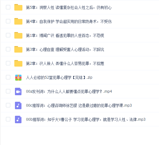 张蔚人人必修的52堂犯罪心理学