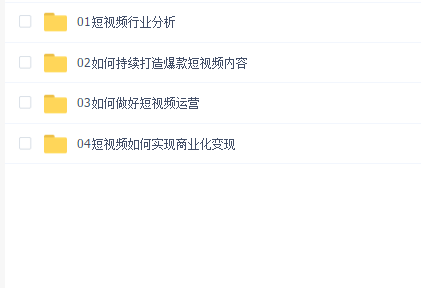 短视频运营与直播变现体系课