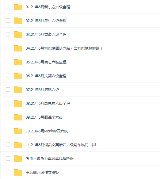 2021年6月六级VIP全程大合集