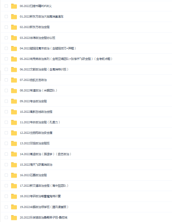 2022考研政治大合集(二十合一)(950G)