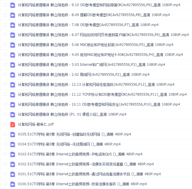 计算机网络 韩立刚老师