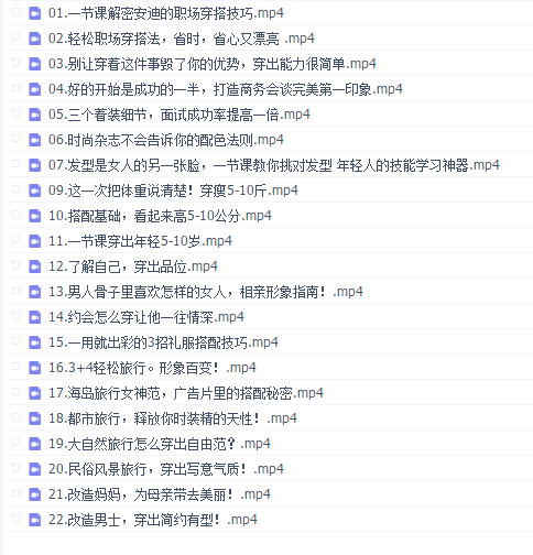 精致女性必备形象管理课,22堂视频大课学气质穿搭