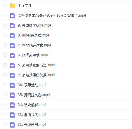 罡渡晨星AE表达式全析教程