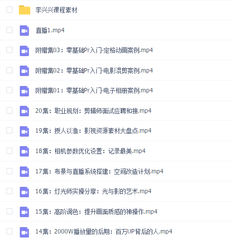 李兴兴剪辑实战训练营