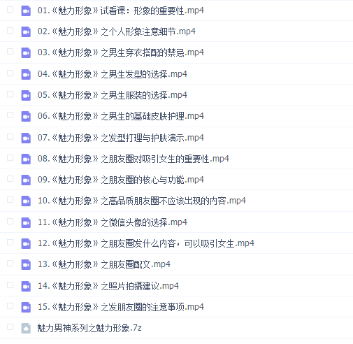 魅力男神系列之魅力形象