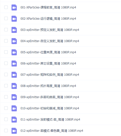 一枝花《X-Particles百科全书》45个小时 220集课程 ,学XP必备粒子课程