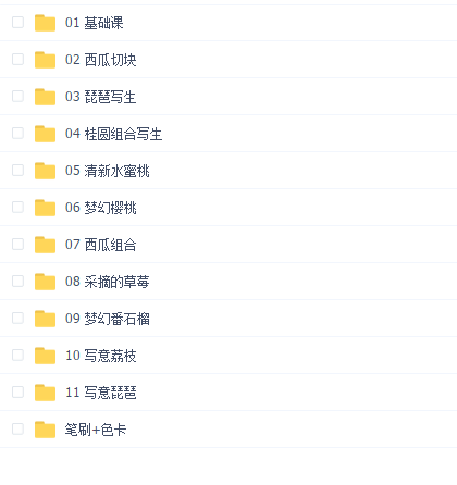 2020诗乔水彩ipad插画课水果+甜品