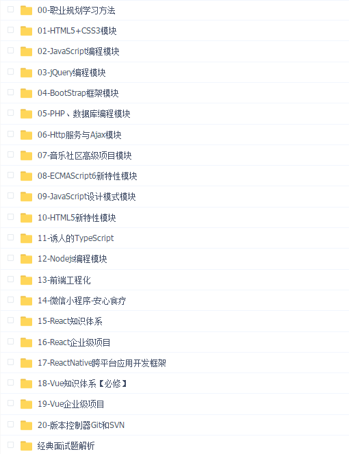 百战Web前端全栈工程师2021