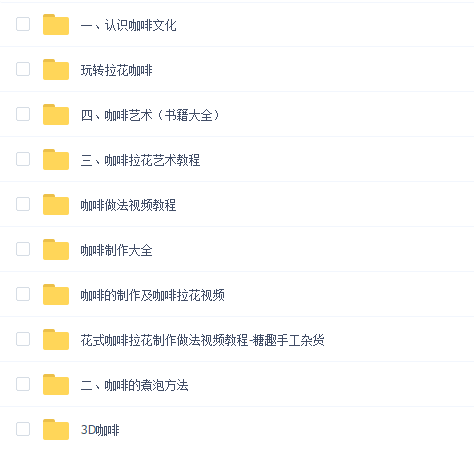咖啡师教程合集