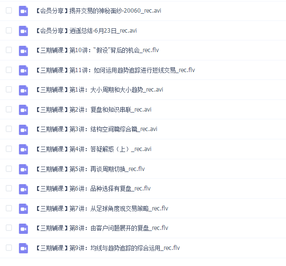 【星雅龙】星雅龙爱死磕星雅龙趋势追踪精华课 三期辅导班炒股课程 13讲