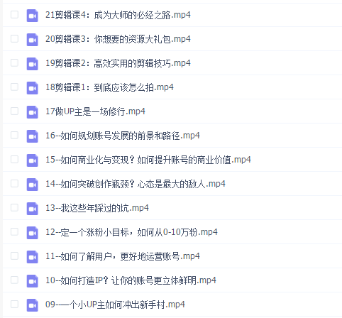 百万粉丝UP主独家秘诀21节
