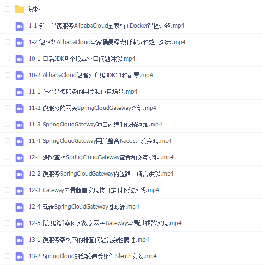 新一代微服务全家桶AlibabaCloud与SpringCloud实战 小D课堂