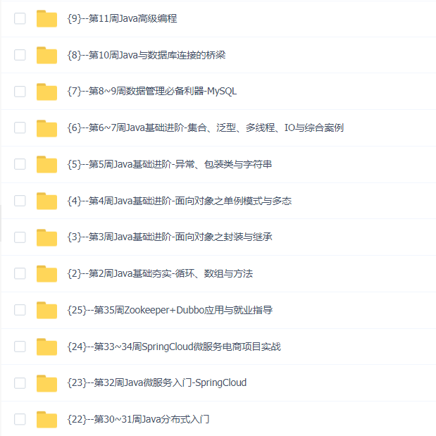 体系课-Java工程师2022版(75G)
