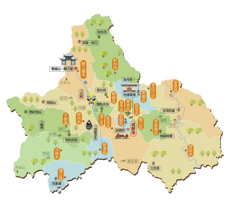 各省人文地图,旅游必备