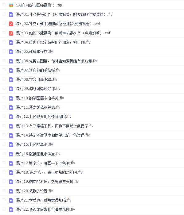 画师戳戳《从零开始学sai,5天精通板绘基础》