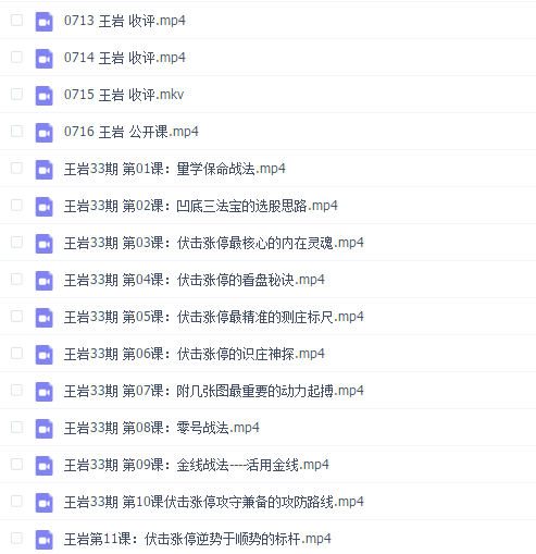 量学云讲堂王岩四维三先选庄跟庄基训班课程(第33期)