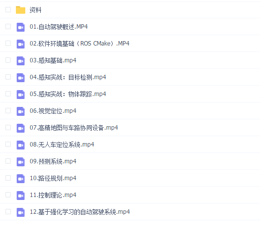 无人驾驶实战(七月在线)