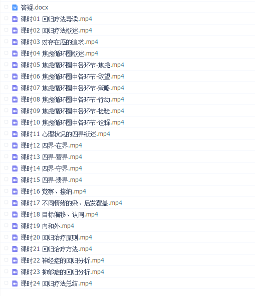 朱建军回归疗法网络课