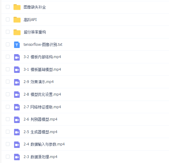 Tensorflow-图像处理视频课程