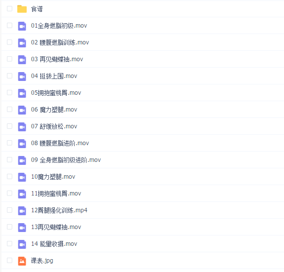 基础瘦身 14天极速瘦身训练营+食谱 郭若曦 杨梓