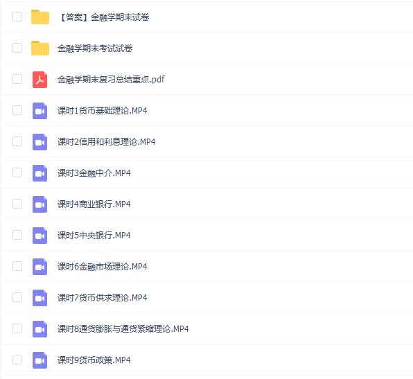 【金融学速成】金融学速成期末考试不挂科期末突击课