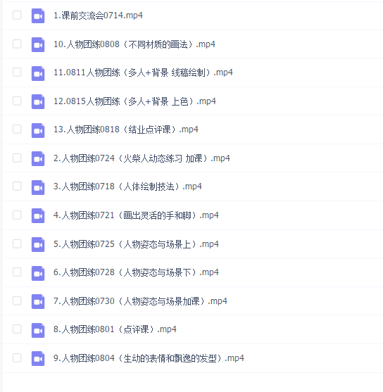 王小翘2022人物团练第2期ipad插画课