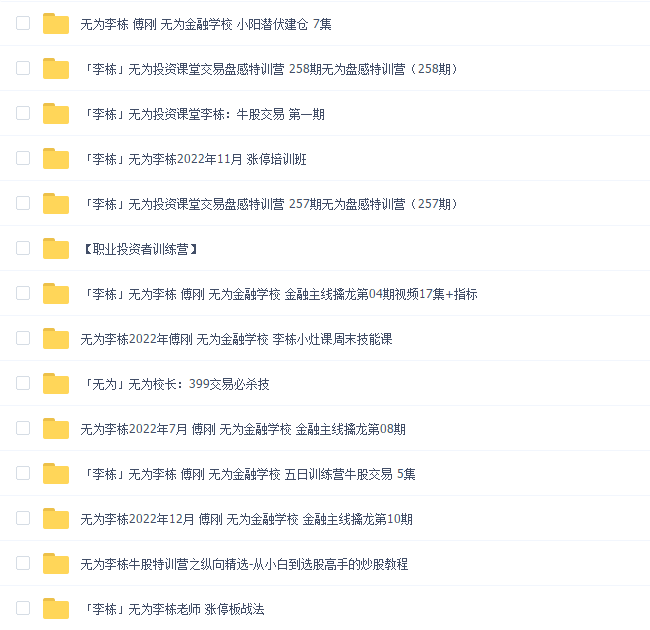 「李栋」无为李栋老师教程合集(14合一)