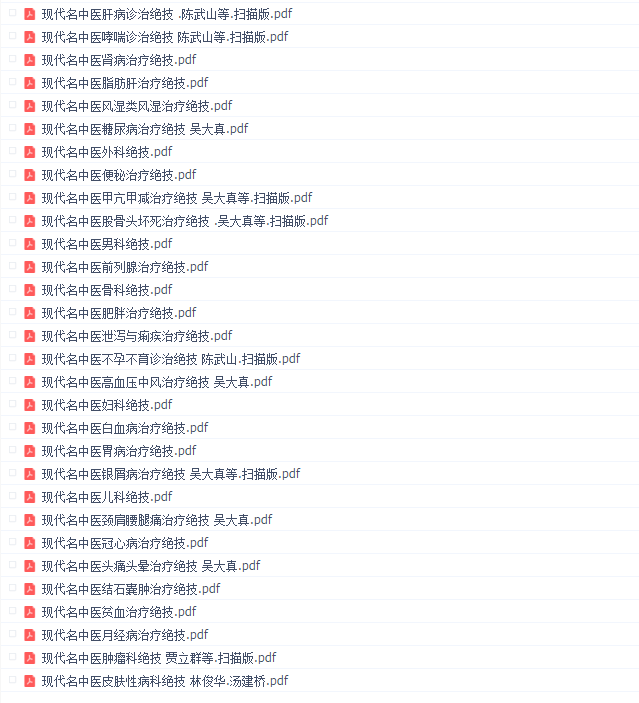 现代名中医治疗绝技丛书