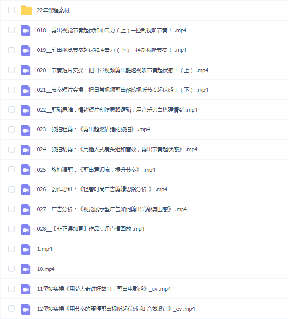 南门剪辑2022剪辑实战进阶
