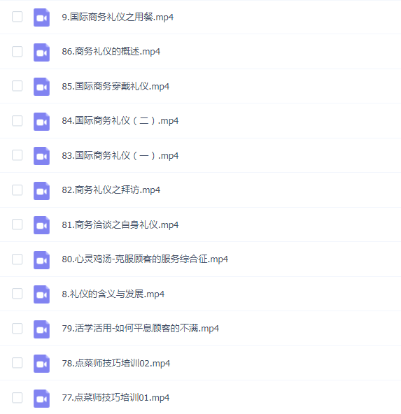 前厅服务员培训教程