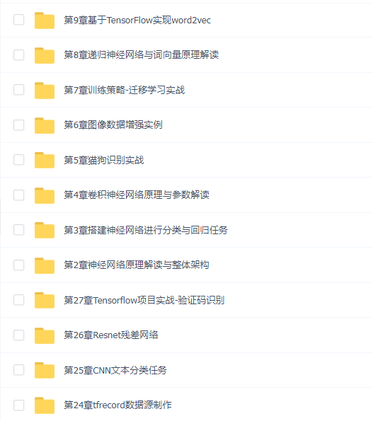 人工智能-深度学习框架-Tensorflow案例实战视频课程