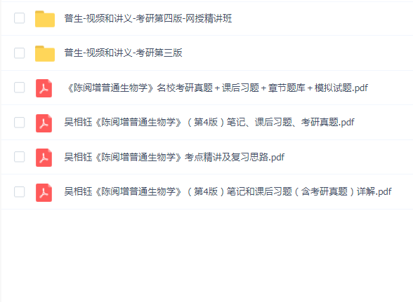 普通生物学 陈阅增