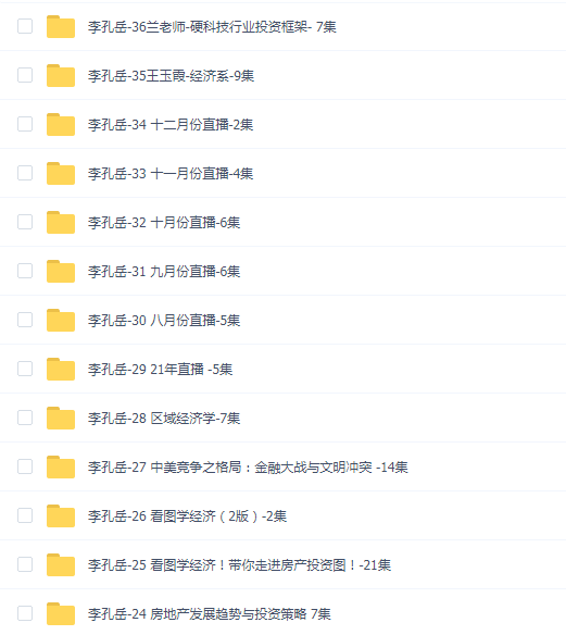 李孔岳教程合集（36套 ）