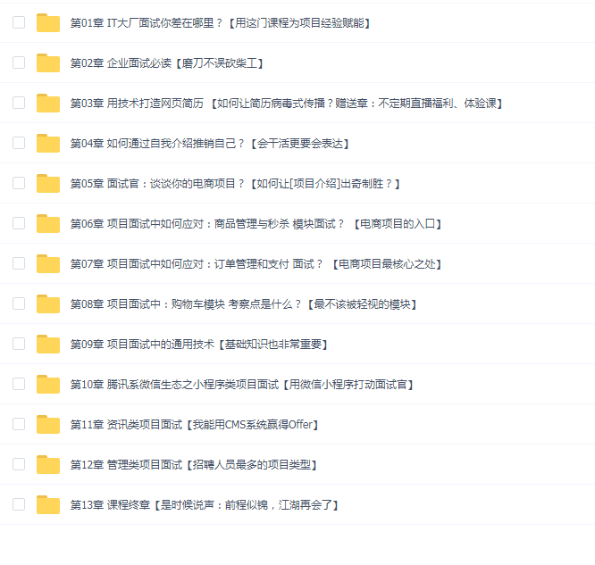 搞定Java大厂项目面试 轻松打动面试官
