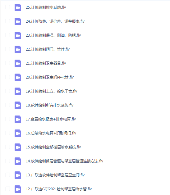 安装给排水实战算量+组价